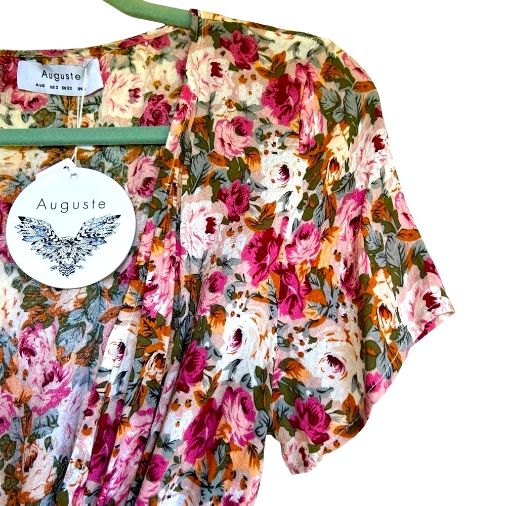 August wild Rose Maxi Wrap Dress in Desert Rose - Picture 3 of 16